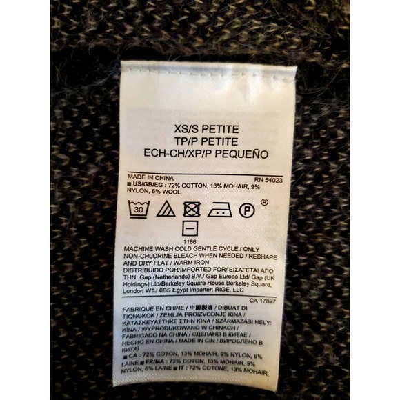 BANANA REPUBLIC Buffalo Check Mohair Cardigan - Picture 8 of 9